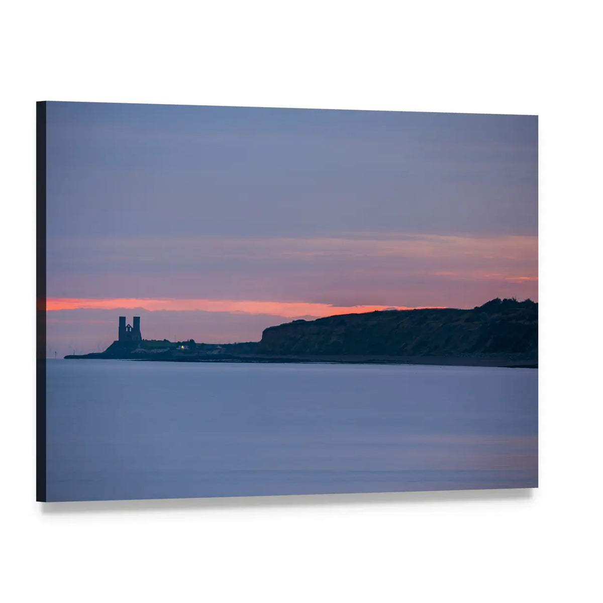Sunrise Over Herne Bay Canvas Wall Art, single panel gallery wrapped canvas, angled product view