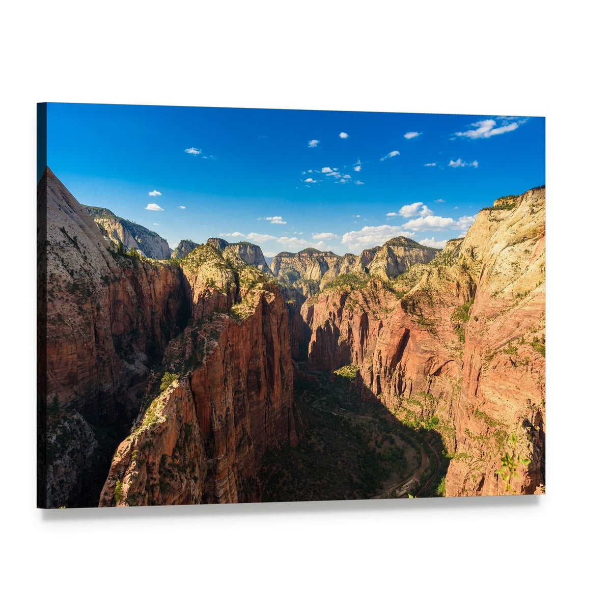 Ridge Walk in Zion National Park Canvas Wall Art, single panel gallery wrapped canvas, angled product view