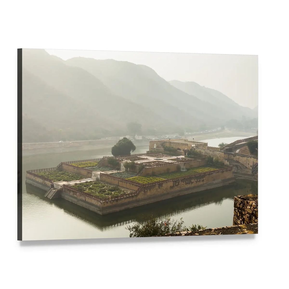 Walls of Amer Fort Canvas Wall Art, single panel gallery wrapped canvas, angled product view