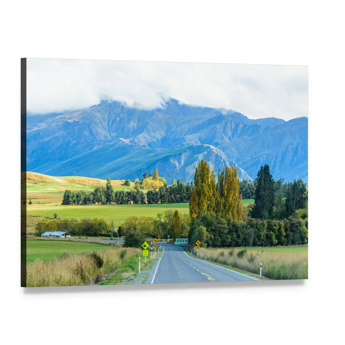 Road to South New Zealand Canvas Wall Art, single panel gallery wrapped canvas, angled product view