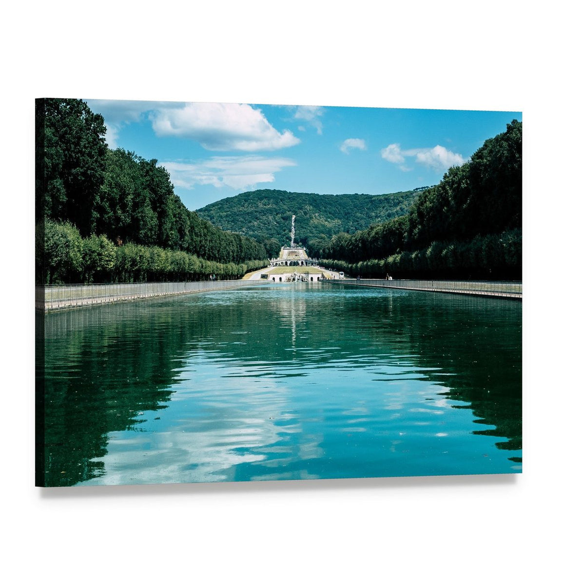 Royal Palace of Caserta Canvas Wall Art, single panel gallery wrapped canvas, angled product view