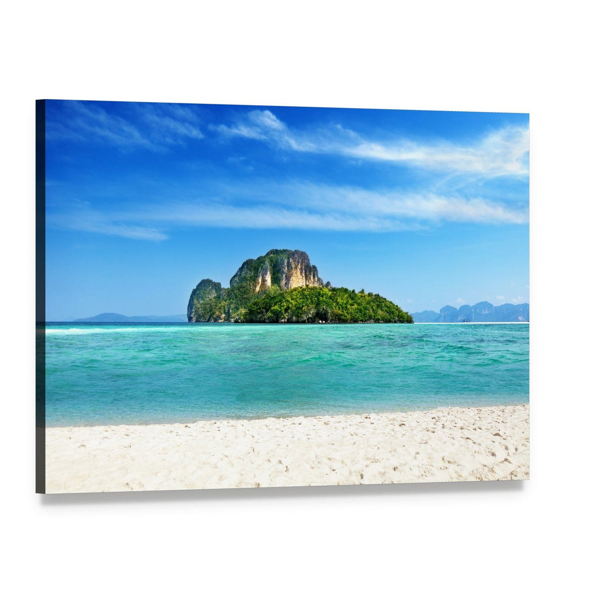Poda Island, Thailand Canvas Wall Art, single panel gallery wrapped canvas, angled product view