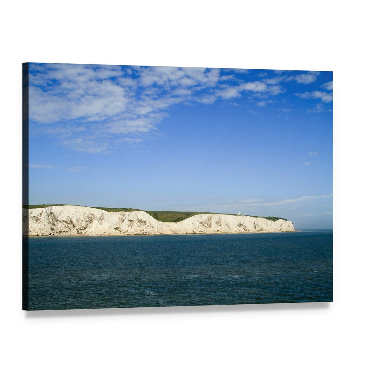 White Cliffs of Dover from the Sea Canvas Wall Art, single panel gallery wrapped canvas, angled product view