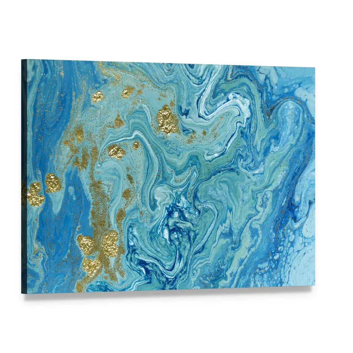 Liquid Marble Pattern Canvas Wall Art, single panel gallery wrapped canvas, angled product view