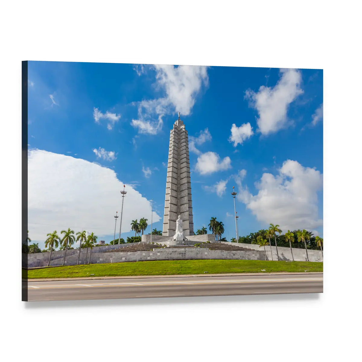 José Martí Memorial in Havana Canvas Wall Art, single panel gallery wrapped canvas, angled product view