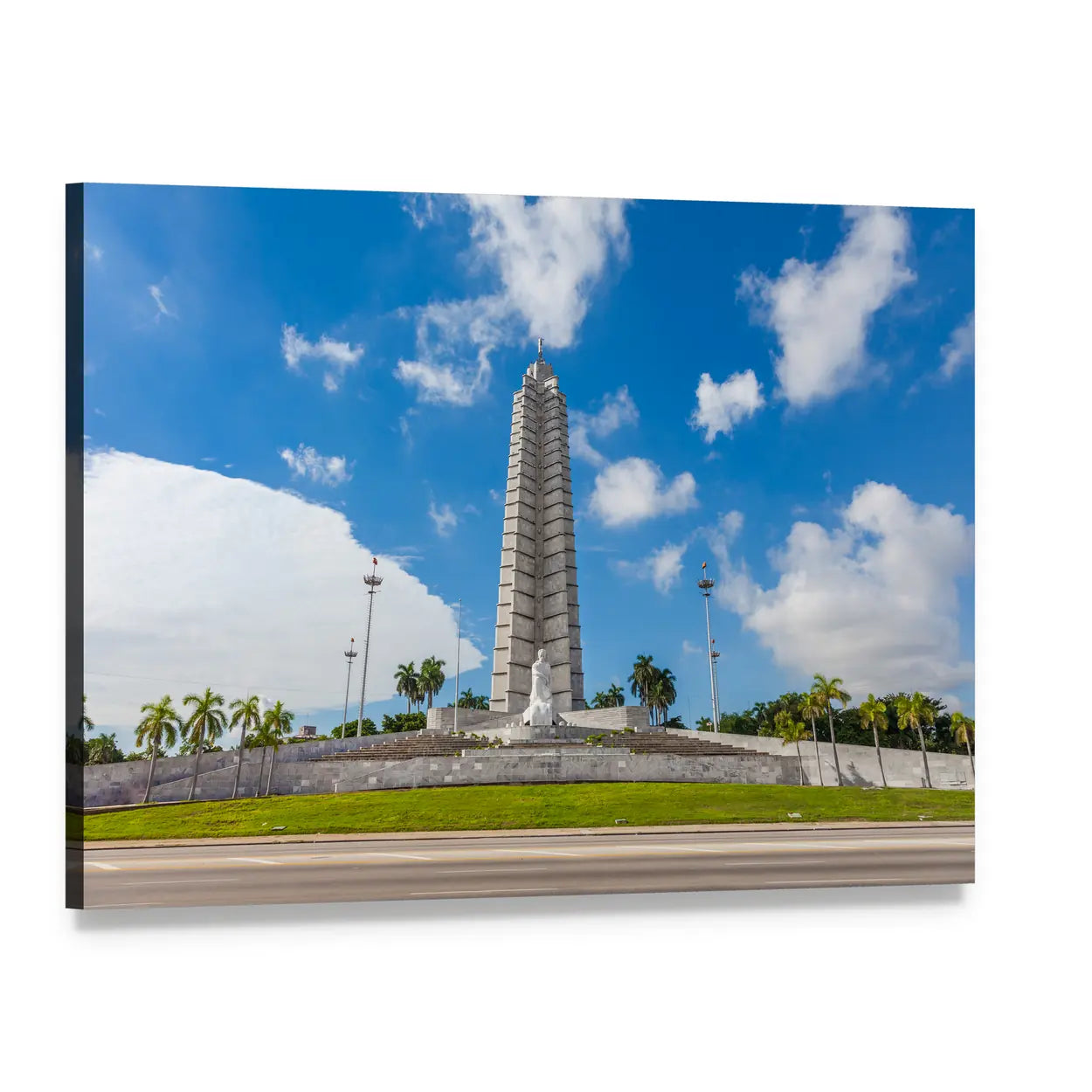 José Martí Memorial in Havana Canvas Wall Art, single panel gallery wrapped canvas, angled product view