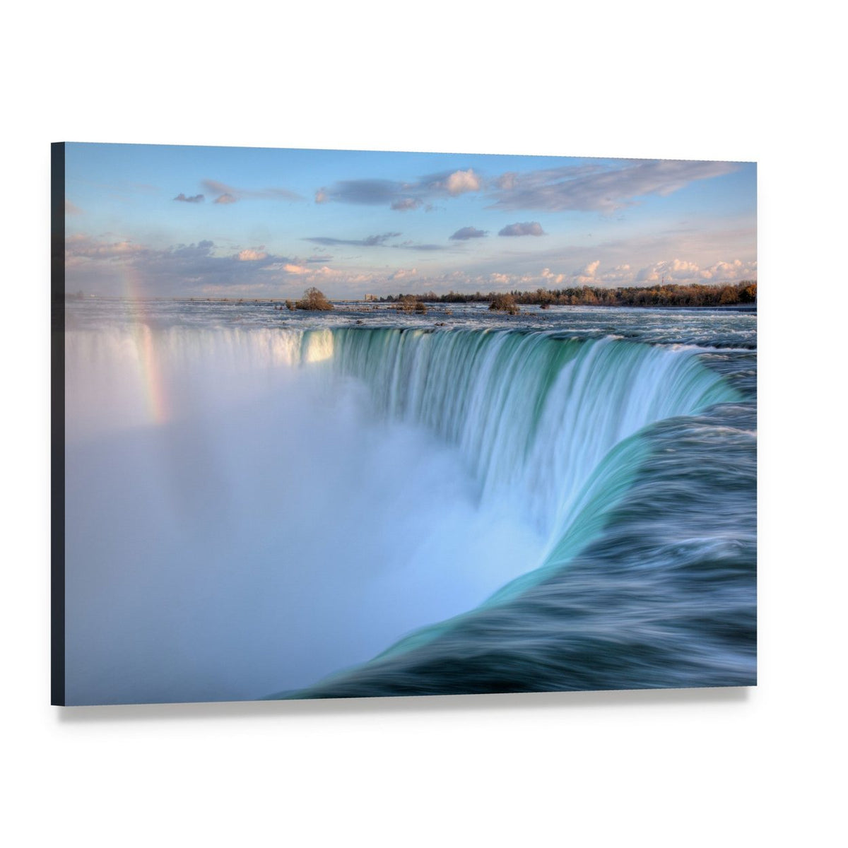 Niagara Waterfalls from Canadian Side Canvas Wall Art, single panel gallery wrapped canvas, angled product view