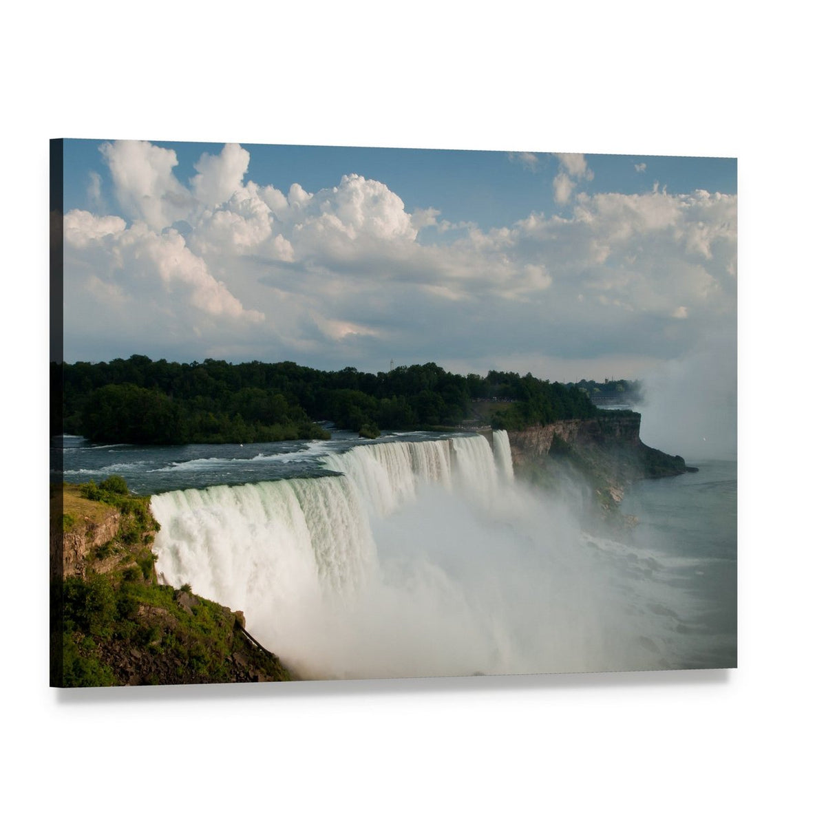 Niagara Falls from Us Side Canvas Wall Art, single panel gallery wrapped canvas, angled product view