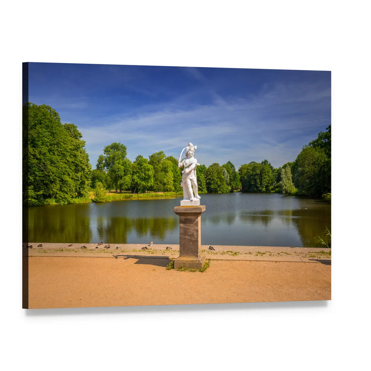 Gardens of Charlottenburg, Berlin Canvas Wall Art, single panel gallery wrapped canvas, angled product view