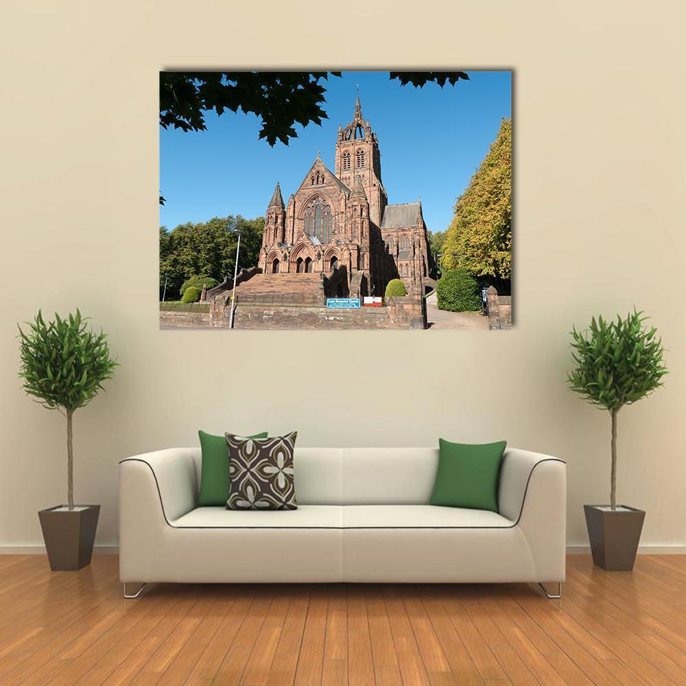 Thomas Coats Memorial Church Canvas Wall Art-1 Piece-Gallery Wrap-36" x 24"-Tiaracle