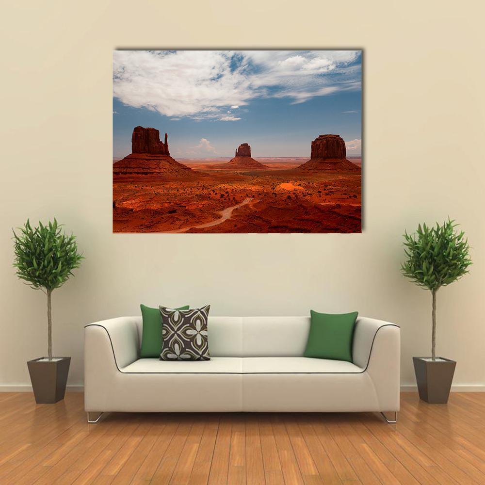 Monument Valley Utah Canvas Wall Art-1 Piece-Gallery Wrap-36" x 24"-Tiaracle