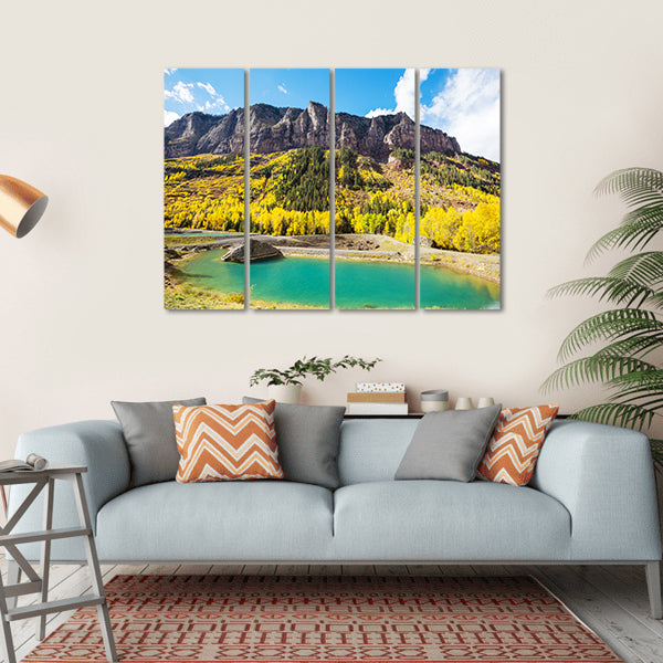 Autumn In Colorado Canvas Wall Art-4 Horizontal-Gallery Wrap-34" x 24"-Tiaracle
