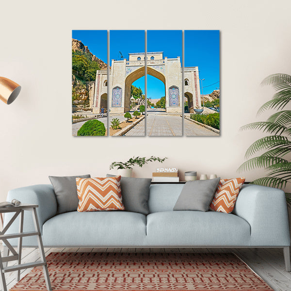 Quran Gate Iran Canvas Wall Art-4 Horizontal-Gallery Wrap-34" x 24"-Tiaracle