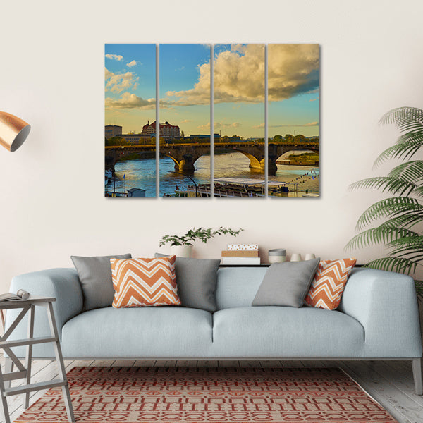 Baroque City Dresden Canvas Wall Art-4 Horizontal-Gallery Wrap-34" x 24"-Tiaracle