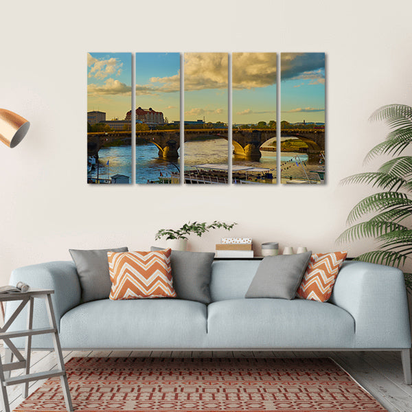 Baroque City Dresden Canvas Wall Art-5 Horizontal-Gallery Wrap-22" x 12"-Tiaracle