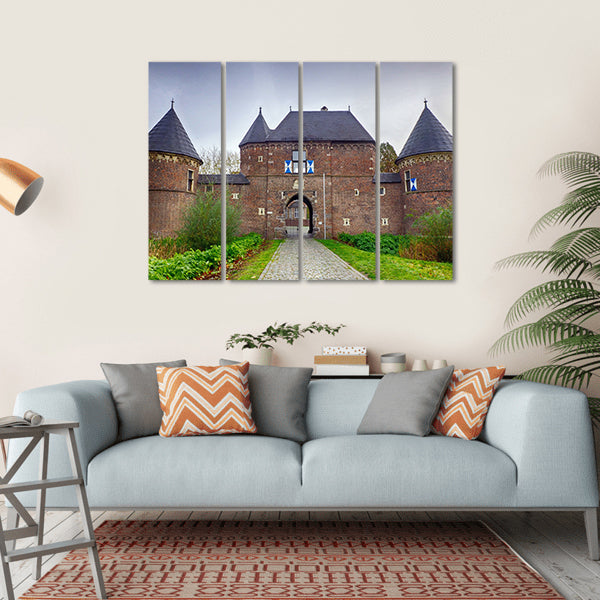 Castle In Vondern Canvas Wall Art-4 Horizontal-Gallery Wrap-34" x 24"-Tiaracle