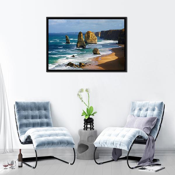 12 Apostles In Australia Canvas Wall Art-5 Horizontal-Gallery Wrap-22" x 12"-Tiaracle