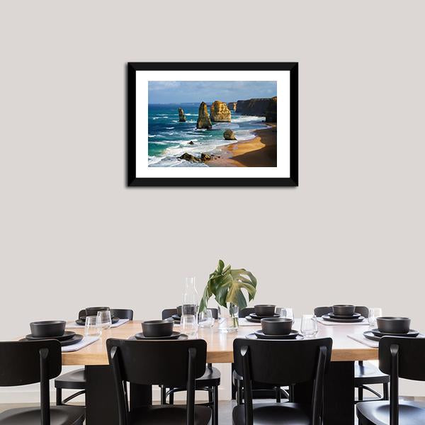 12 Apostles In Australia Canvas Wall Art-5 Horizontal-Gallery Wrap-22" x 12"-Tiaracle