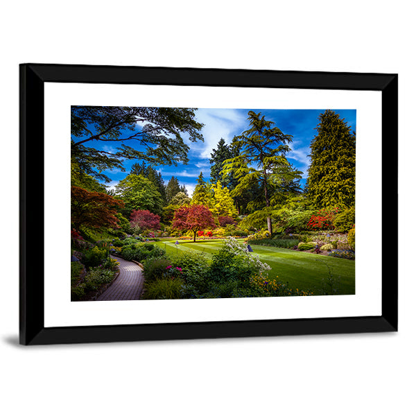 Butchart Garden Canvas Wall Art-1 Piece-Framed Print-20" x 16"-Tiaracle