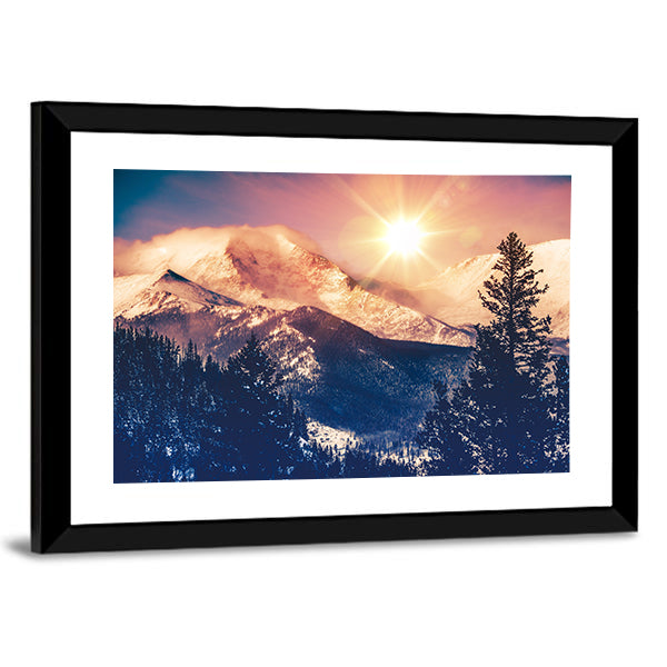 Colorado Mountains at Sunrise Canvas Wall Art