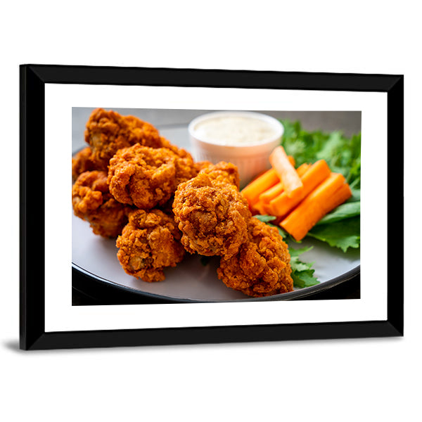 Chicken Wings Canvas Wall Art-1 Piece-Framed Print-20" x 16"-Tiaracle