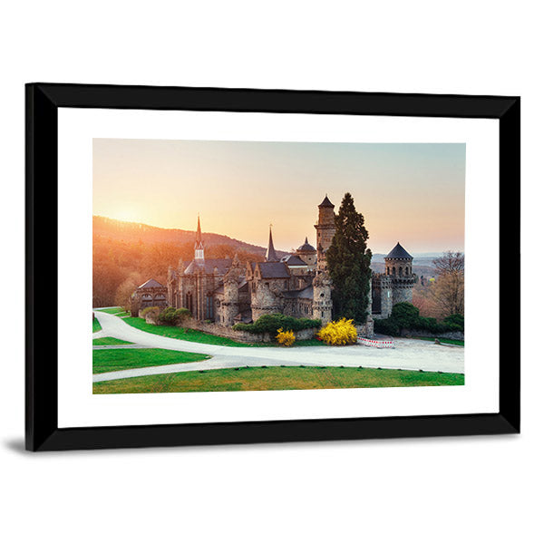 Castle In Germany Canvas Wall Art-1 Piece-Framed Print-42" x 14"-Tiaracle