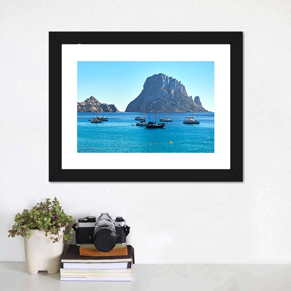 Island Of Es Vedra Canvas Wall Art-5 Horizontal-Gallery Wrap-22" x 12"-Tiaracle