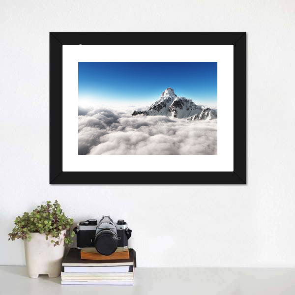 Mountain Above The Clouds Canvas Wall Art-3 Horizontal-Gallery Wrap-25" x 16"-Tiaracle