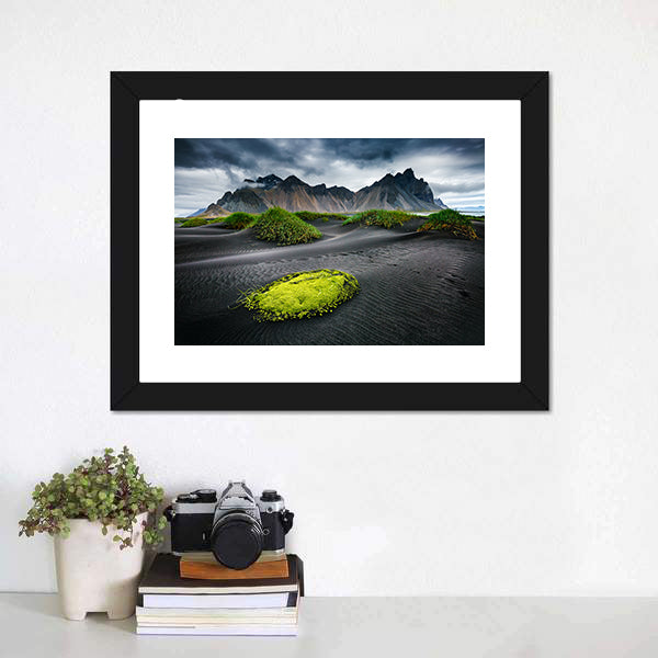 Great Wind Rippled Beach Black Sand Canvas Wall Art-5 Horizontal-Gallery Wrap-22" x 12"-Tiaracle