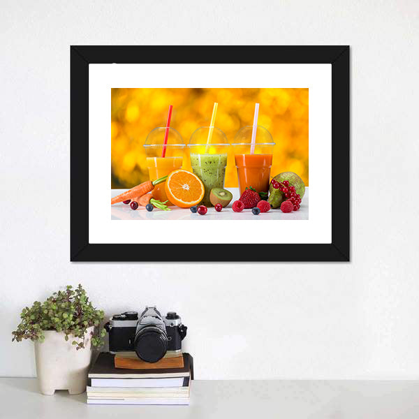 Fresh Juice Mix Fruit Canvas Wall Art