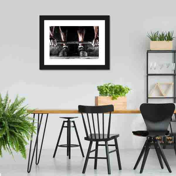 Bodybuilder Man Motivational Canvas Wall Art-3 Horizontal-Gallery Wrap-25" x 16"-Tiaracle