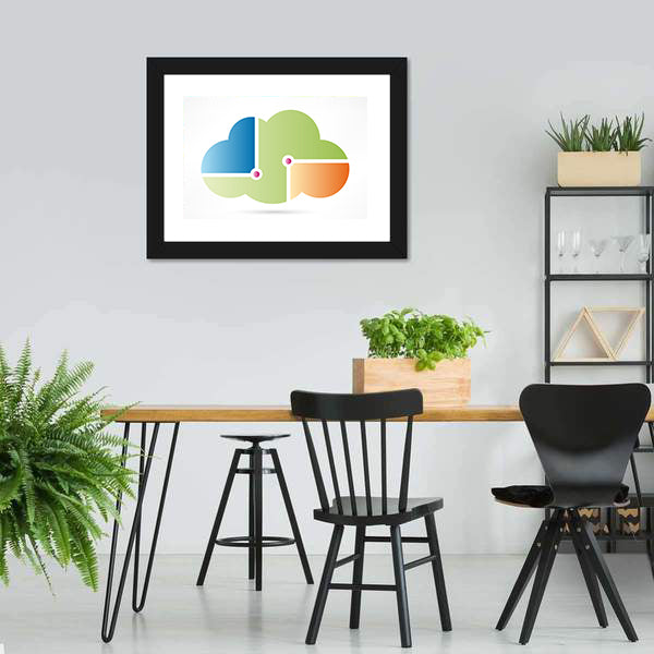 Four-quadrant Cloud Computing Icon Canvas Wall Art