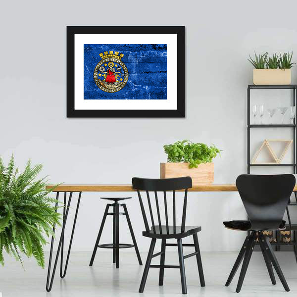 Flag Of Oslo Norway Canvas Wall Art-5 Horizontal-Gallery Wrap-22" x 12"-Tiaracle