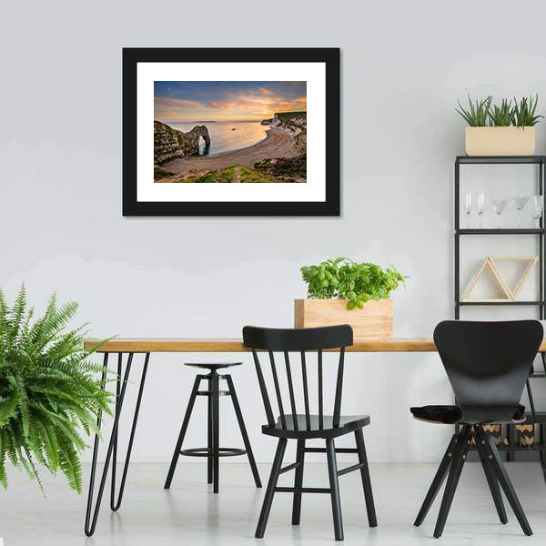 Durdle Door Canvas Wall Art-5 Horizontal-Gallery Wrap-22" x 12"-Tiaracle