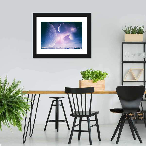 Abstract Fantasy Backgrounds Canvas Wall Art-3 Horizontal-Gallery Wrap-25" x 16"-Tiaracle