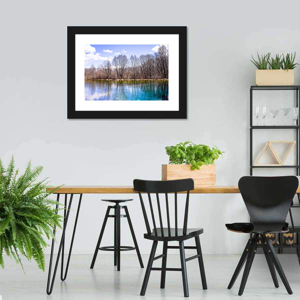 Blue Lake Of Kazan Canvas Wall Art-5 Horizontal-Gallery Wrap-22" x 12"-Tiaracle