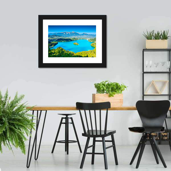 Bled Lake Slovenia Canvas Wall Art-5 Horizontal-Gallery Wrap-22" x 12"-Tiaracle