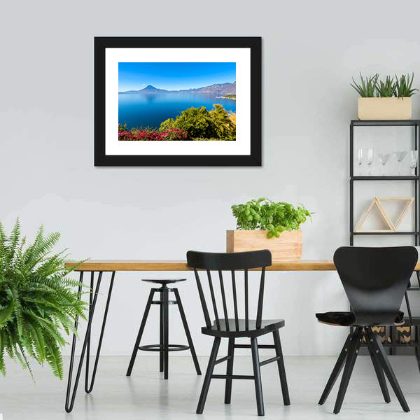 Volcanoes Over Lake Atitlan Canvas Wall Art