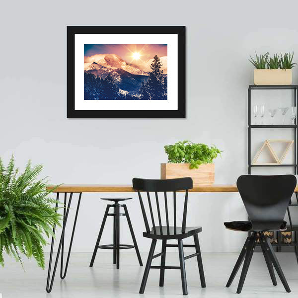 Colorado Mountains at Sunrise Canvas Wall Art