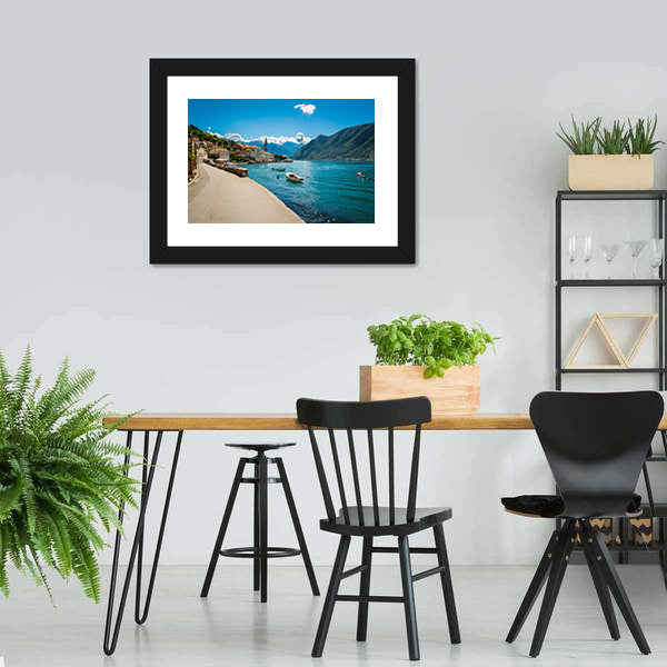 Boka Kotor Bay In Montenegro Canvas Wall Art-3 Horizontal-Gallery Wrap-25" x 16"-Tiaracle