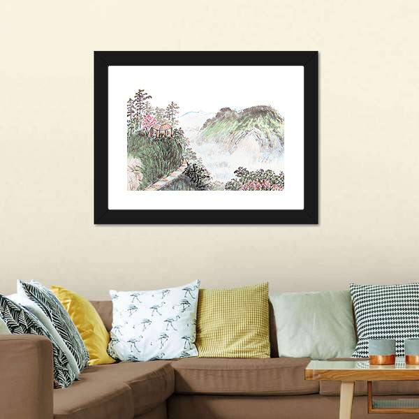 Chinese Landscape Abstract Canvas Wall Art