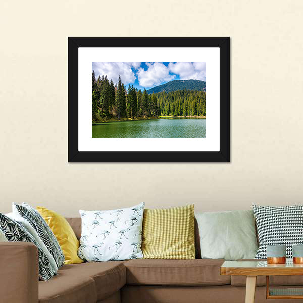Mountain Lake Synevir Canvas Wall Art-5 Horizontal-Gallery Wrap-22" x 12"-Tiaracle