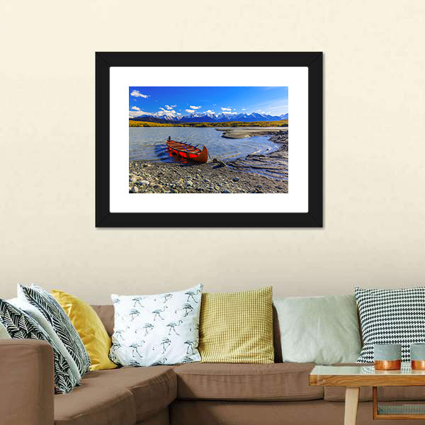 Glacial Lake Of Davidson Canvas Wall Art-5 Horizontal-Gallery Wrap-22" x 12"-Tiaracle