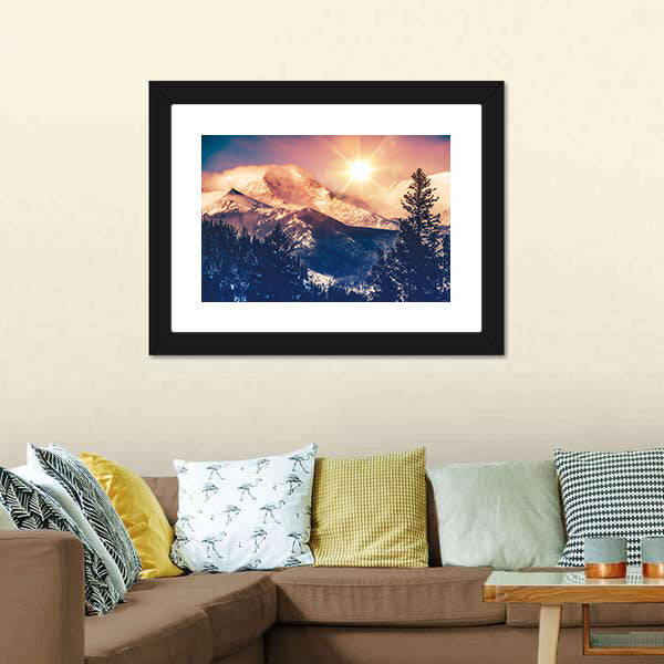 Colorado Mountains at Sunrise Canvas Wall Art