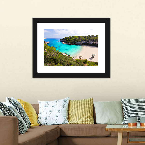 Beach In Mallorca Spain Canvas Wall Art-5 Horizontal-Gallery Wrap-22" x 12"-Tiaracle