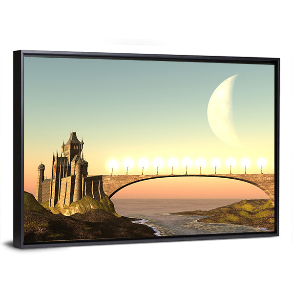 Moravian Castle Canvas Wall Art-1 Piece-Floating Frame-24" x 16"-Tiaracle