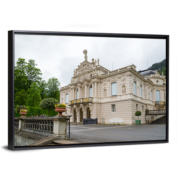 Linderhof Palace Canvas Wall Art-1 Piece-Floating Frame-36" x 24"-Tiaracle