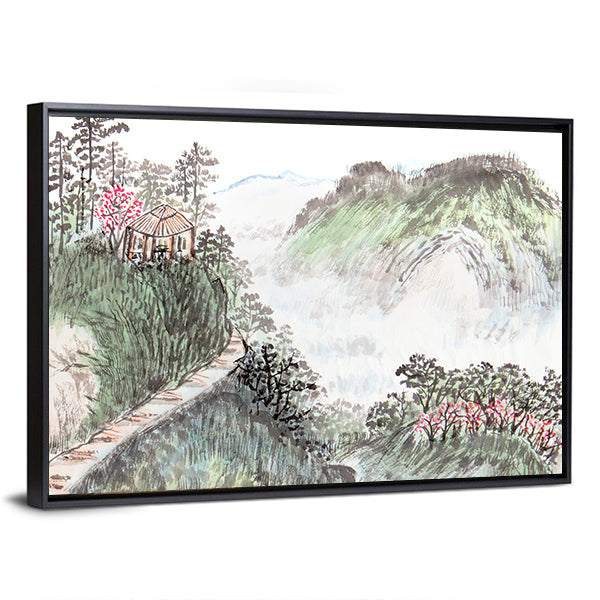 Chinese Landscape Abstract Canvas Wall Art