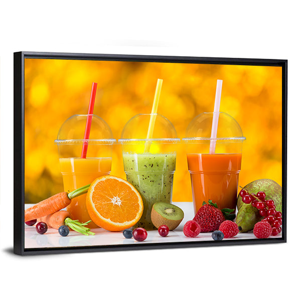 Fresh Juice Mix Fruit Canvas Wall Art