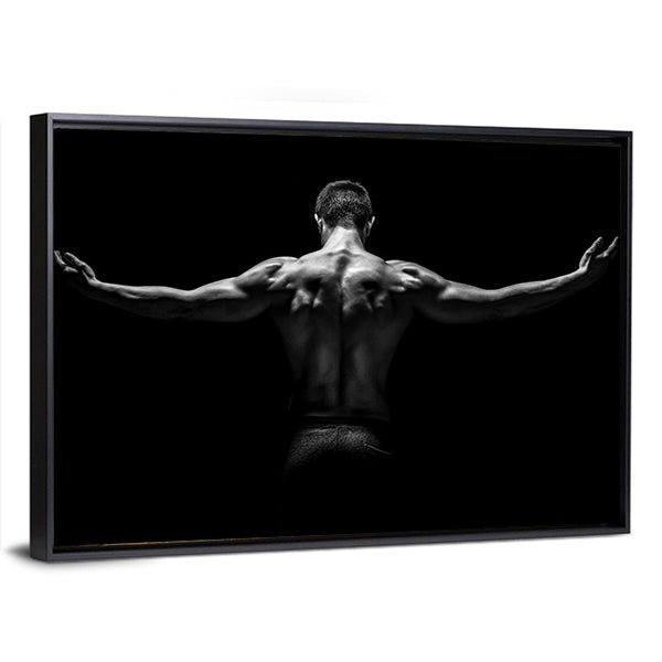 Healthy Muscular Young Man Canvas Wall Art-5 Horizontal-Gallery Wrap-22" x 12"-Tiaracle